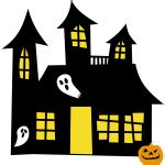 Haunted house silhouette image | Free SVG