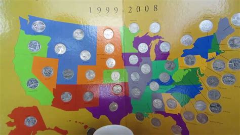 State Quarters Map 1999-2008 - YouTube