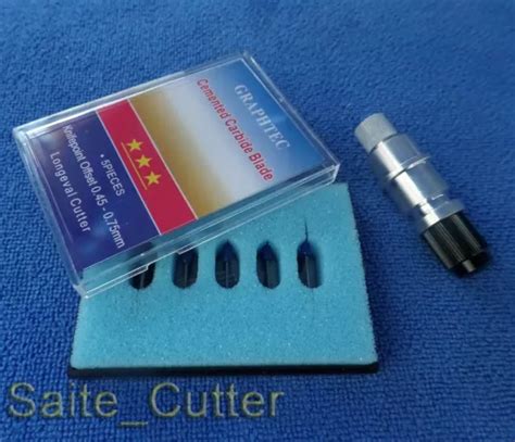 GRAPHTEC CB09U SILHOUETTE Cameo Craftrobo Cutting Plotter Holder +5pc 60° Blade EUR 16,14 ...