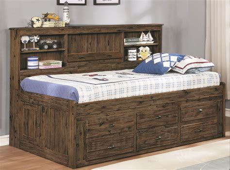 American Furniture Classics Model 4822-K6 Solid Acacia Hardwood Twin ...