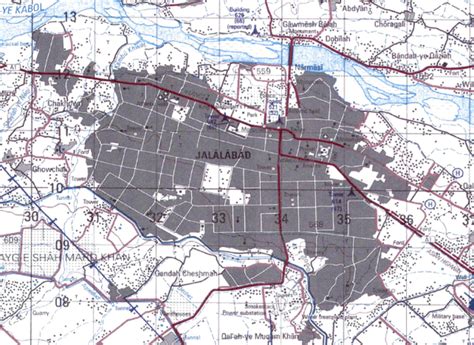 Jalalabad, Afghanistan 2010 City Topographical Map – Battle Archives