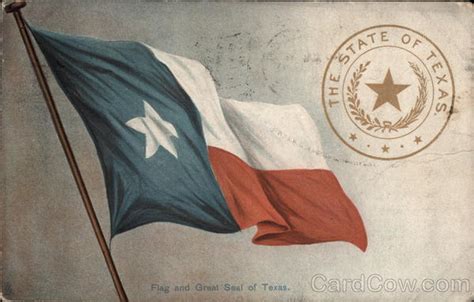 Flag and Great Seal of Texas State Flowers & Seals