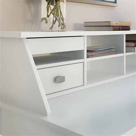 Bush Furniture Broadview Desktop Organizer in Pure White | BushFurnitureCollection.com