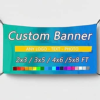 Personalized Banner 2x3/3x5/4x6/5x8 Ft Customize Custom Banner for ...