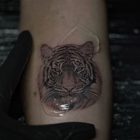 Realistic tiger tattoo made by Myr Esmeralda Tiger Tattoo, Tattoos ...