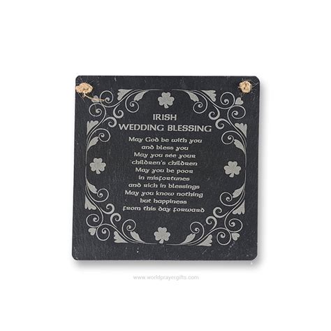 Irish Wedding Blessing Gift | Wall Hanging Slate Plaque | Natural Slate