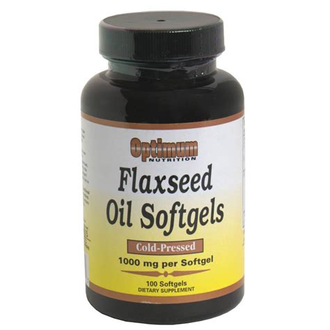 Optimum Nutrition Flaxseed Oil Soft Gel Capsules, 100 Soft Gel Capsules