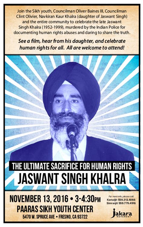 Celebrating Life of Jaswant Singh Khalra - Jakara Movement