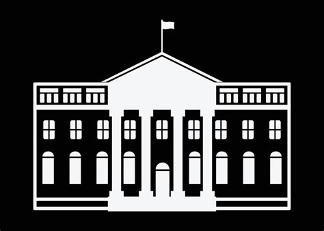 White House Silhouette, United States President Residence, home, office ...