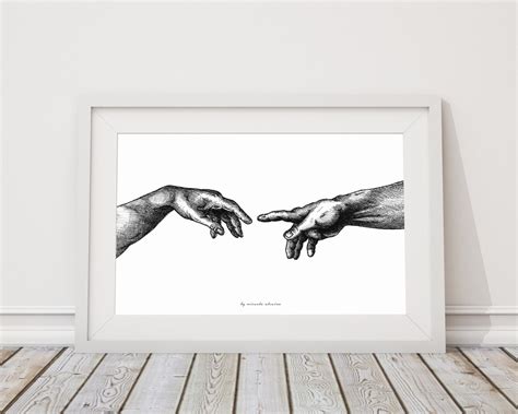 The Creation of Adam Sketch | Etsy