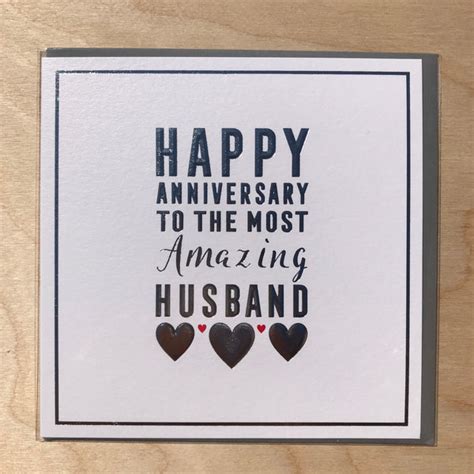 Happy Anniversary Amazing Husband Card. – Smithsonia