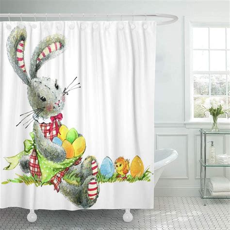 KSADK Green Rabbit Easter Bunny and Egg Series for Congratulations Watercolor Meadow Kids Shower ...