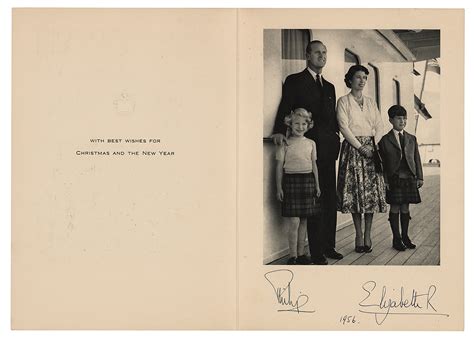 Queen Elizabeth II and Prince Philip Signed Christmas Card | RR