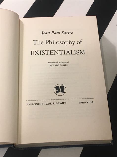 The Philosophy of Existentialism by Jean-Paul Sartre (1965) hardcover book