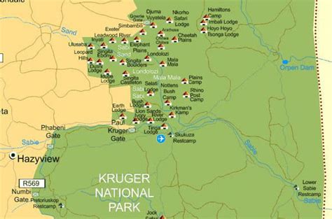 Maps of Regions within Kruger Park - Kruger National Park Travel ...