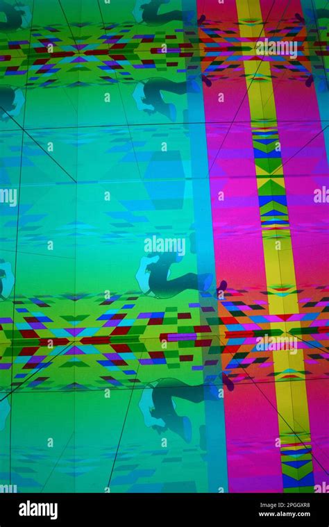 A digital art exhibit at the M+ museum in the west Kowloon cultural district in Hong Kong Stock ...