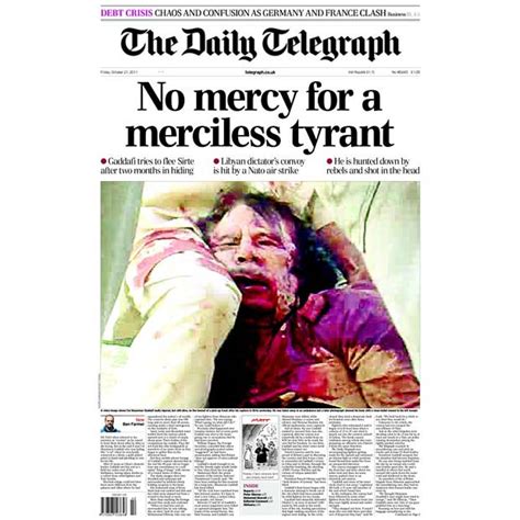 Libya: the death of Muammar Gaddafi on newspaper front pages around the ...