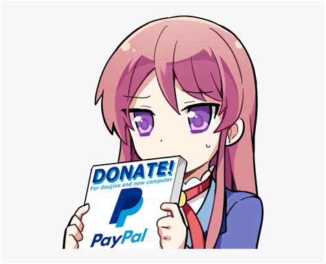 Paypal Anime Donate, HD Png Download , Transparent Png Image - PNGitem