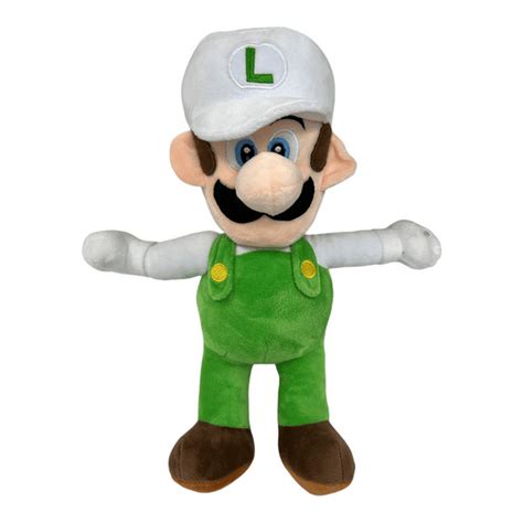 Super Mario Bros Fire Luigi 16 inch Stuffed Plush Toy - Walmart.com