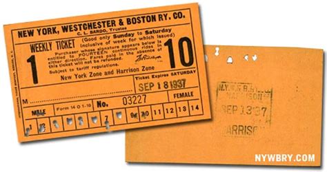 Tickets, Timetables, and More - New York, Westchester & Boston Railway ...