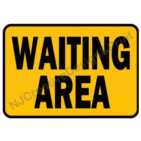 Waiting Area Signage A4 Size | Shopee Philippines