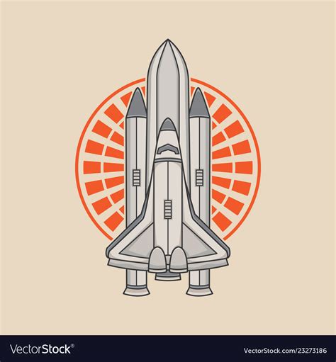 Space rocket logo design Royalty Free Vector Image