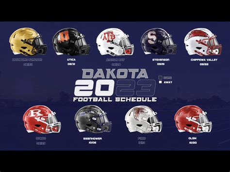 Dakota Football on Twitter: "2023 Dakota Varsity Football schedule…"