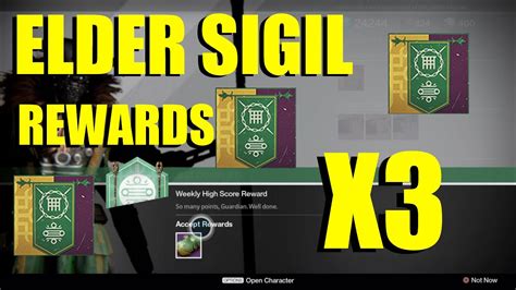 Destiny: "Challange Of The Elders Rewards" x15 Elder Sigil Tier 1 and 2 X3 Ultimate Loot Test ...