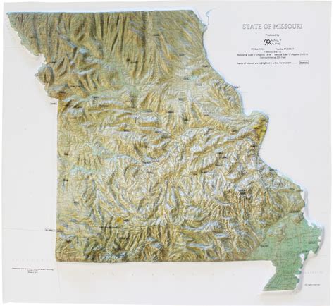 Buy Missouri Relief Map | Flagline