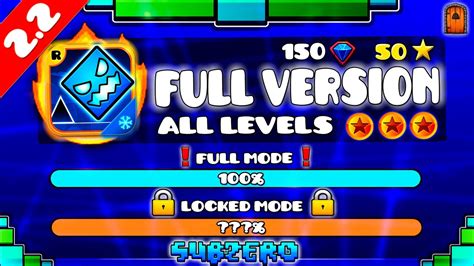 [OFFICIAL] "All Geometry Dash Subzero Levels in FULL VERSION" (ALL ...