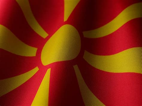 Premium Photo | Flag of north macedonia