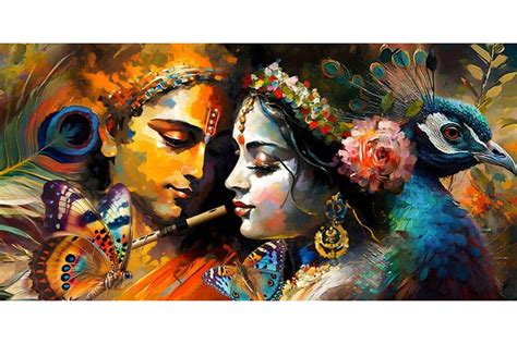 radha krishna love images Painting canvas radha krishna wallpaper