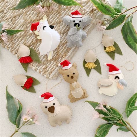 Australian Animals Christmas Decorations Tree Ornaments Felt - Etsy