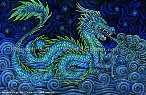 Chinese Azure Dragon Fantasy Mythological Creatures Giclée | Etsy