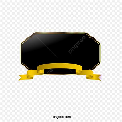 Black Gold Ribbon Vector PNG Images, Hand Painted Black And Gold Ribbon Border, Hand Painted ...