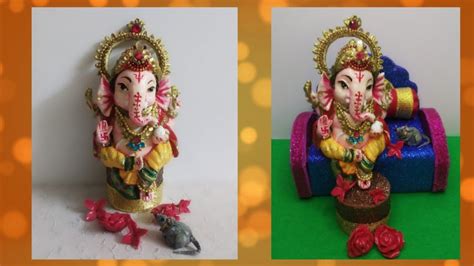 Ganesh idol making at home/ Ecofriendly ganesh idol making/ How to make ...