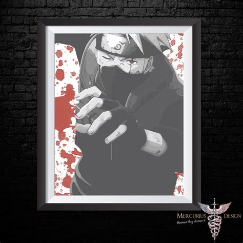 25% OFF: Hatake Kakashi Print, Naruto Print, Anime Print, Anime Poster ...