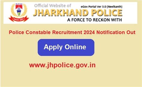 Jharkhand Police Constable Recruitment 2024 Notification Out, Apply for ...