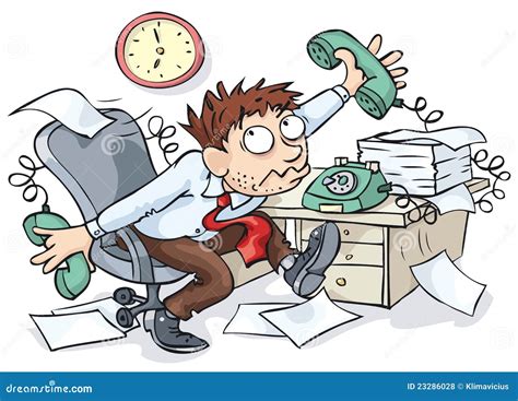 Cartoon Of A Frustrated Office Worker Royalty-Free Cartoon ...