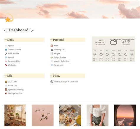 25 Aesthetic Notion Templates