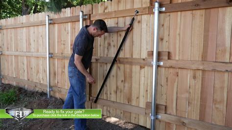 True Latch Gate Brace - Lift your gate in seconds. Perfect DIY/Contractor gate repair kit! - YouTube