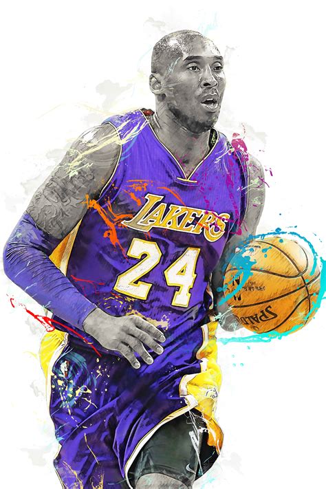 Kobe Bryant Poster Los Angeles Lakers print by Iconic Sports Designs ...