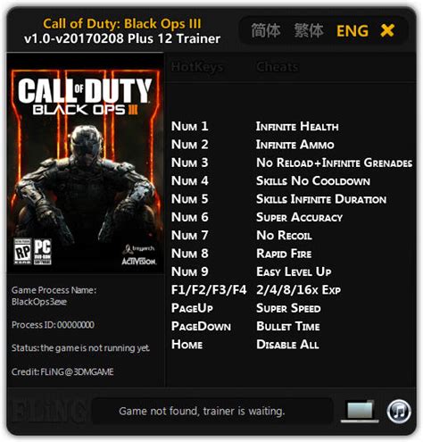 Call of Duty: Black Ops 3 Trainer +12 v1.0 - 08.02.2017 FLiNG ...