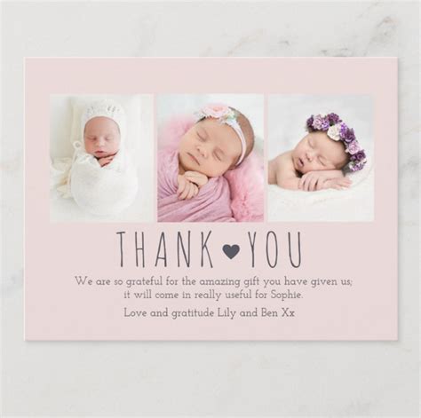 Baby Thank You Cards with photo birth announcement thank you | Etsy