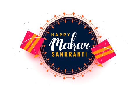 makar sankranti decorative background with colorful kites - Download ...