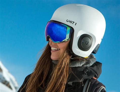 This winter sports helmet includes wireless headphones for your slope runs