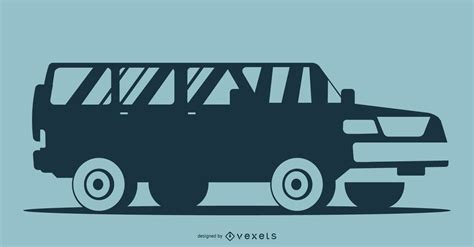 Blue Car Silhouette Illustration Vector Download
