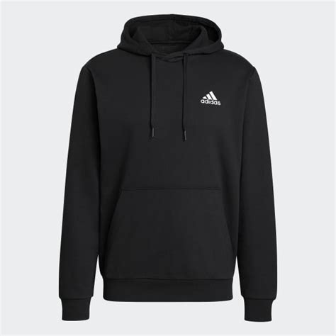 Black adidas Essentials Fleece Hoodie | adidas UK