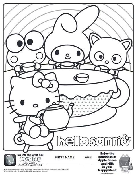 Sanrio Printable Coloring Pages