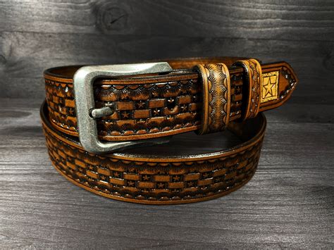 Western style Leather Belt - STARS // Leather Belt // Mens Leather Belt // Womens Leather Belt ...